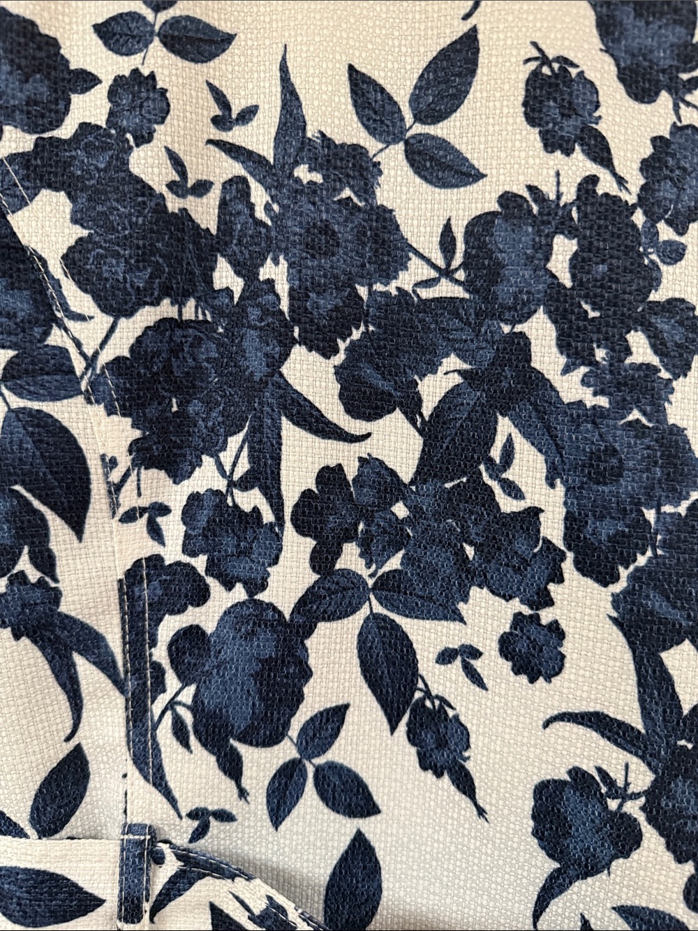 Jessica Simpson Navy & White Floral Trench Coat - Picture 6 of 7